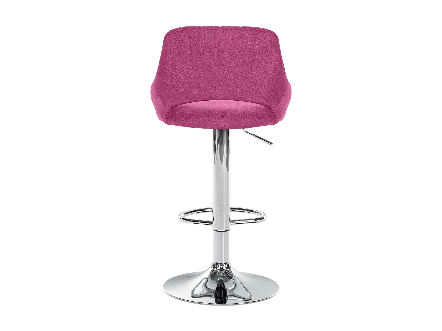 Tabouret de bar - Tissu & Chrome - Violet - Milet