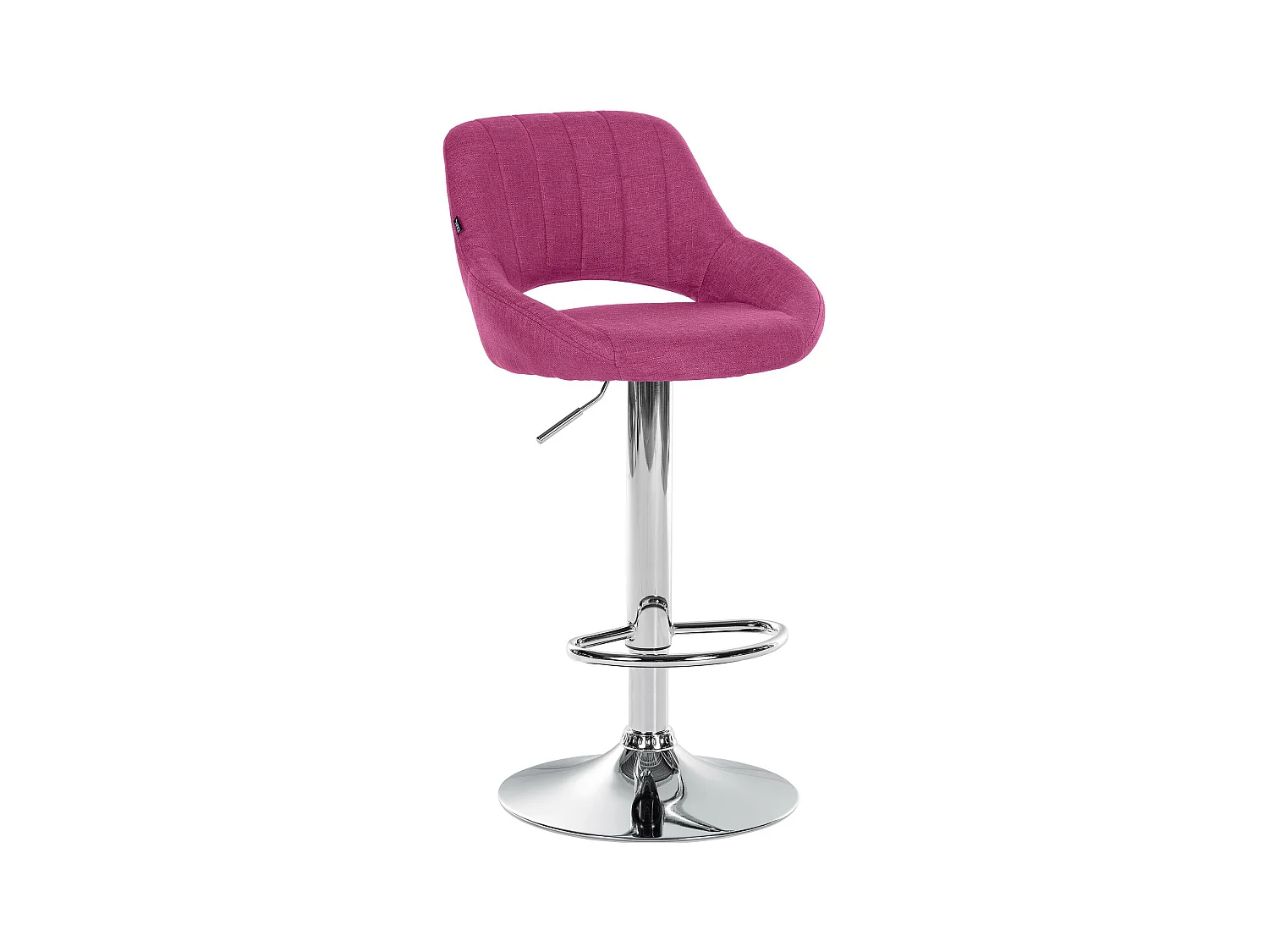 Tabouret de bar - Tissu & Chrome - Violet - Milet