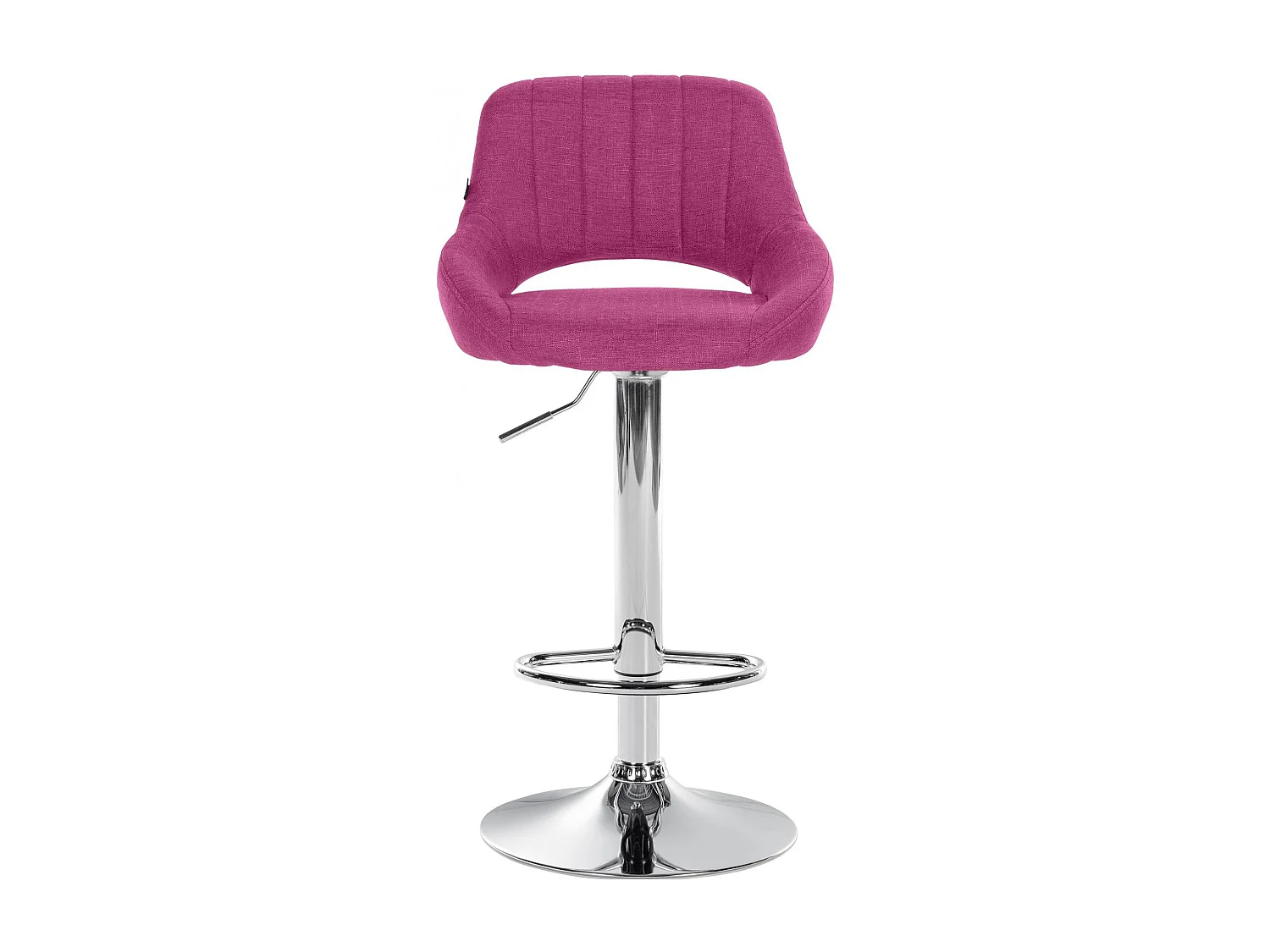 Tabouret de bar - Tissu & Chrome - Violet - Milet