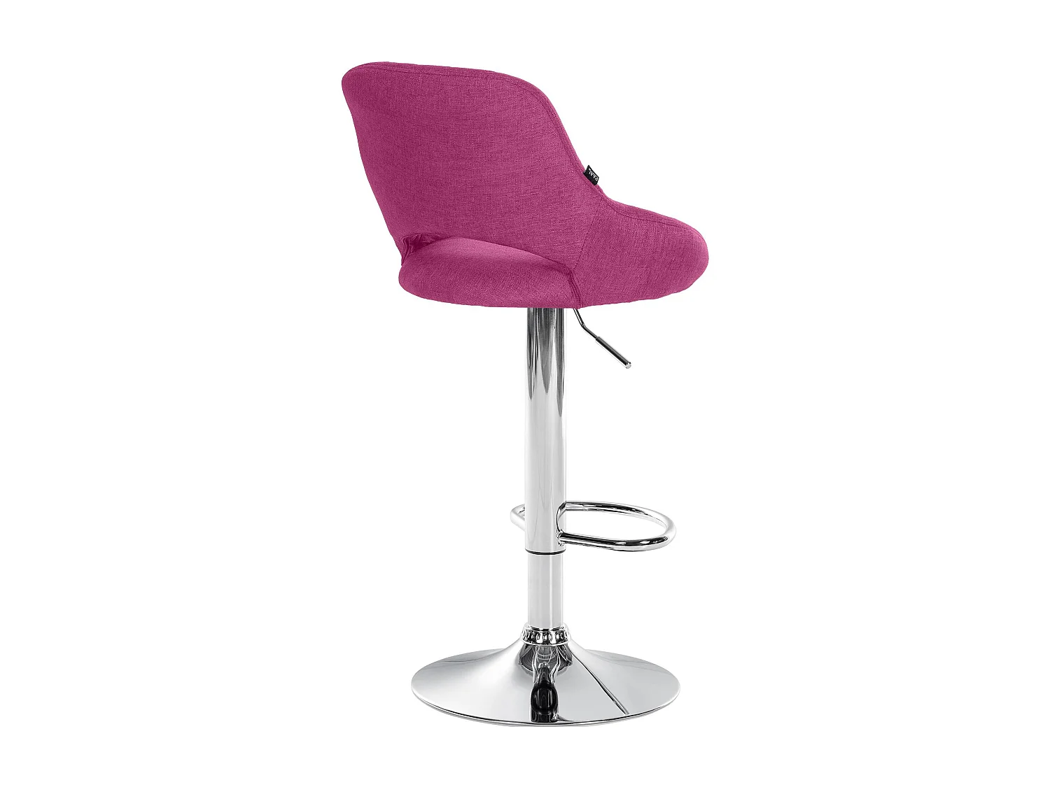 Tabouret de bar - Tissu & Chrome - Violet - Milet
