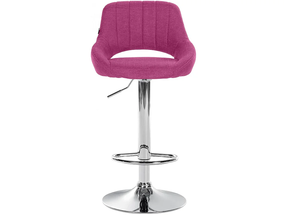 Tabouret de bar - Tissu & Chrome - Violet - Milet