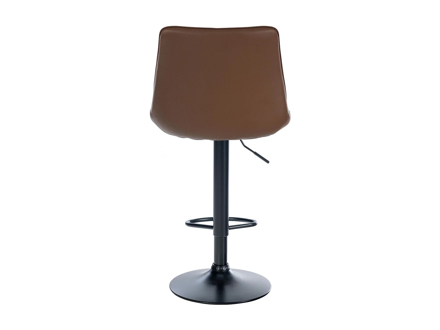 Tabouret de bar - Similicuir & Noir - Marron - Toni