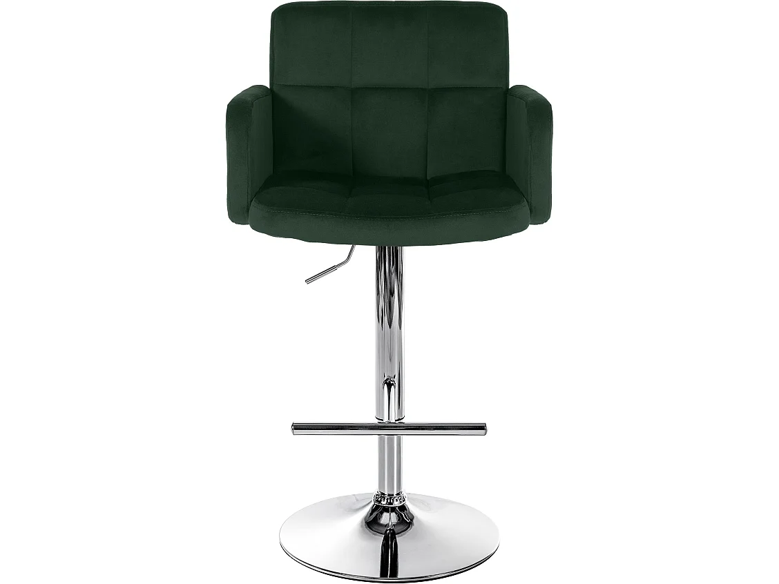 Tabouret de bar - Velours & Chrome - Vert foncé - Los Angeles