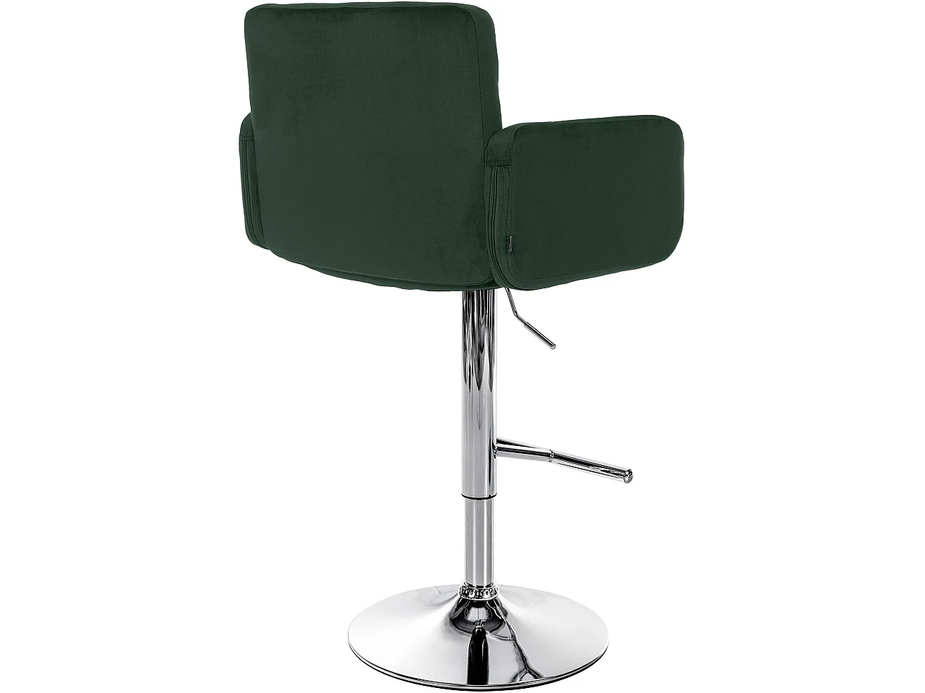 Tabouret de bar - Velours & Chrome - Vert foncé - Los Angeles