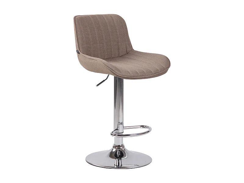 Barhocker - Stoff & Metall - taupe - Lentini