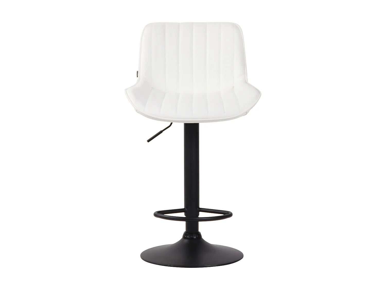 Lot de 2  Tabouret de bar - Similicuir & Noir - Blanc - Lentini