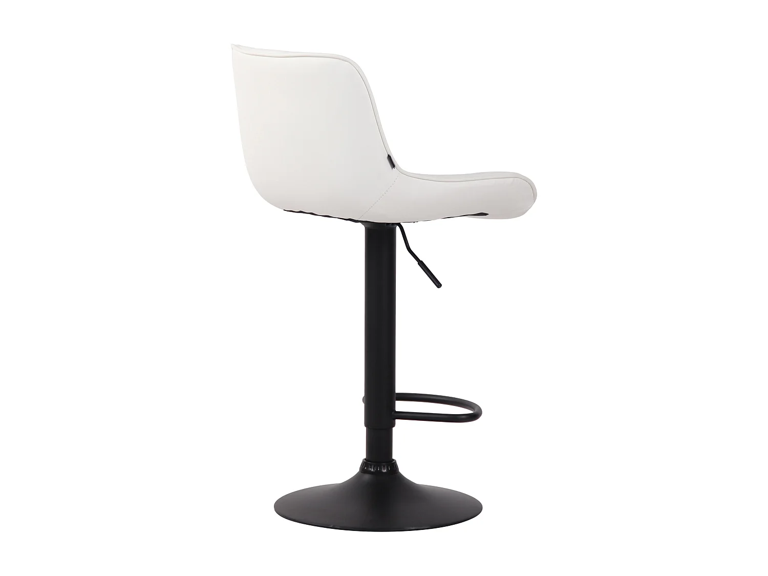 Lot de 2  Tabouret de bar - Similicuir & Noir - Blanc - Lentini