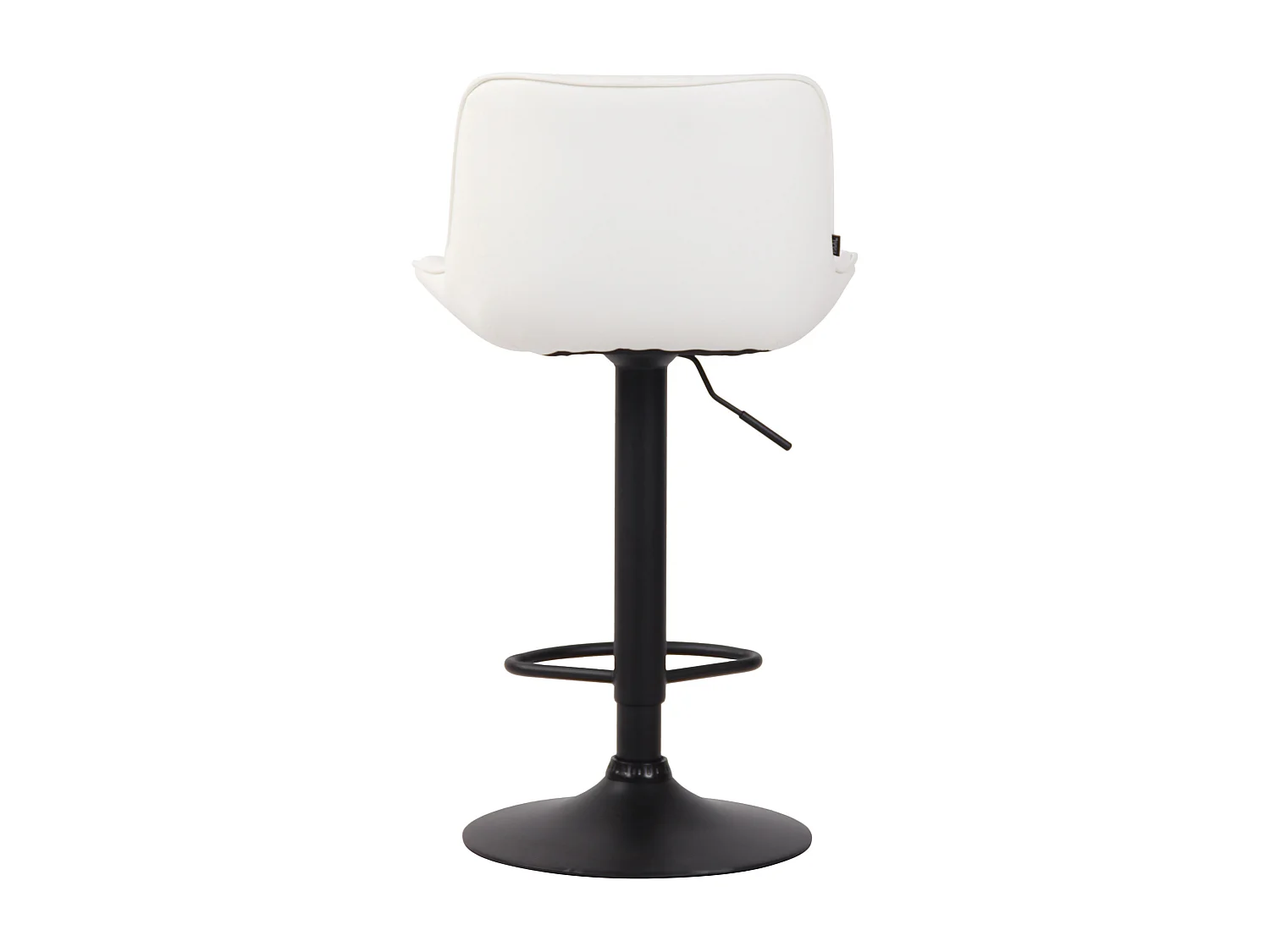 Lot de 2  Tabouret de bar - Similicuir & Noir - Blanc - Lentini