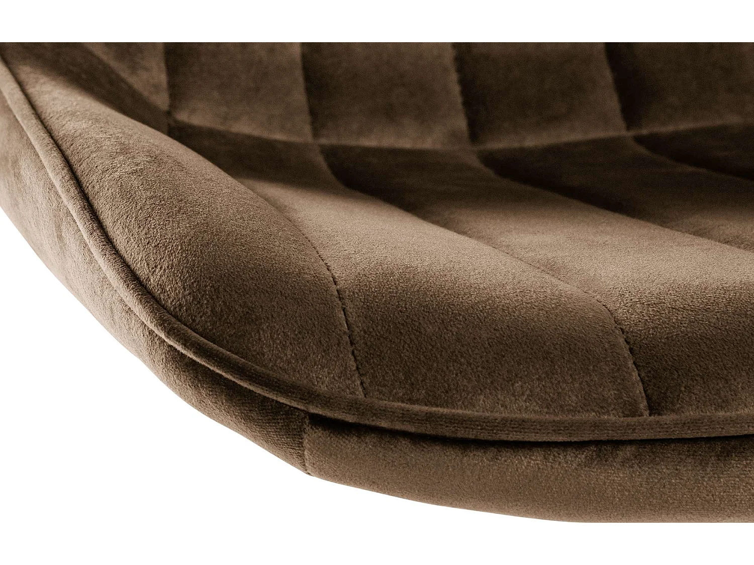 Tabouret de bar - Velours & Noir - Marron - Toni