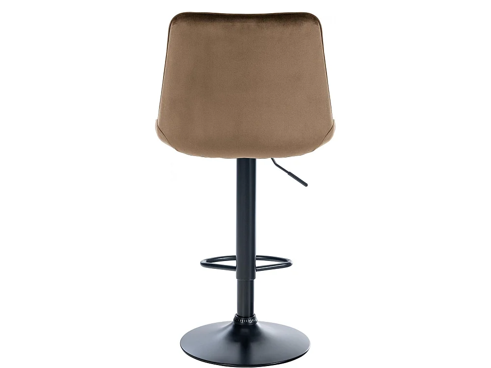 Tabouret de bar - Velours & Noir - Marron - Toni