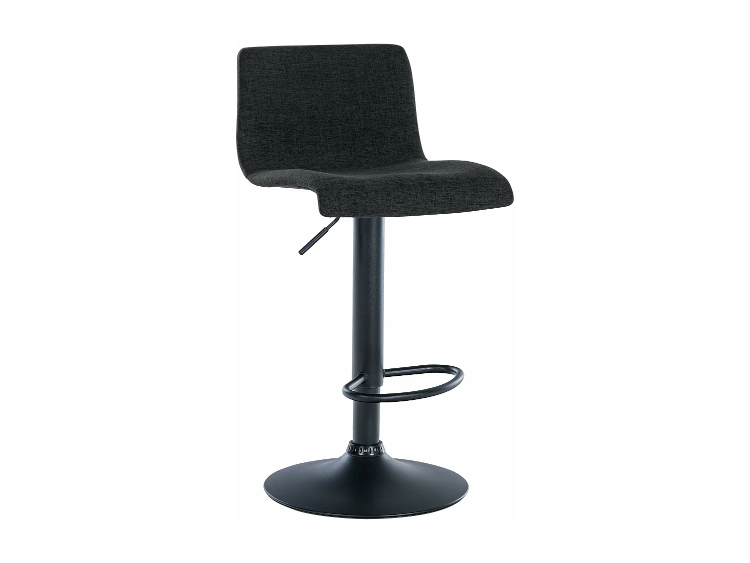 Lot de 2  Tabouret de bar - Tissu & Métal - Noir - Branford