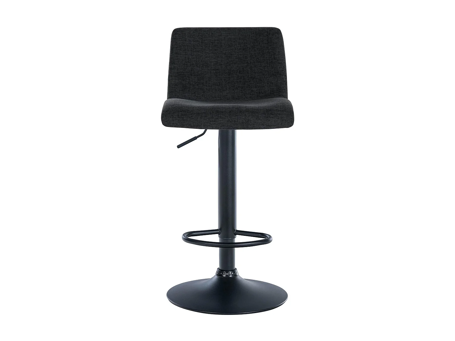 Lot de 2  Tabouret de bar - Tissu & Métal - Noir - Branford