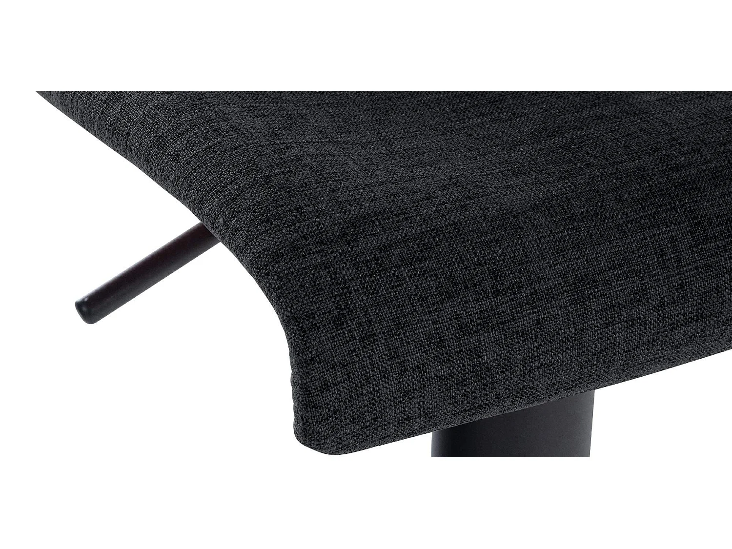 Lot de 2  Tabouret de bar - Tissu & Métal - Noir - Branford