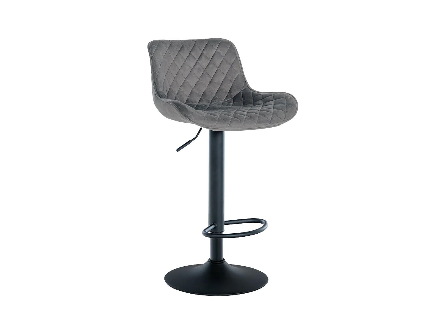 Tabouret de bar - Velours - Gris foncé - Minosa