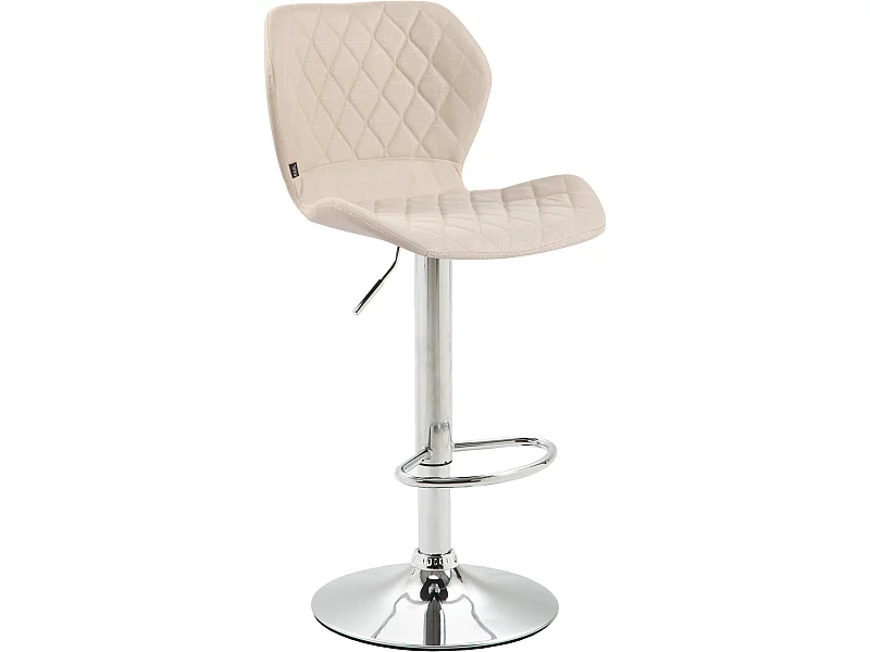 Barhocker - Stoff & Metall - creme - Cork
