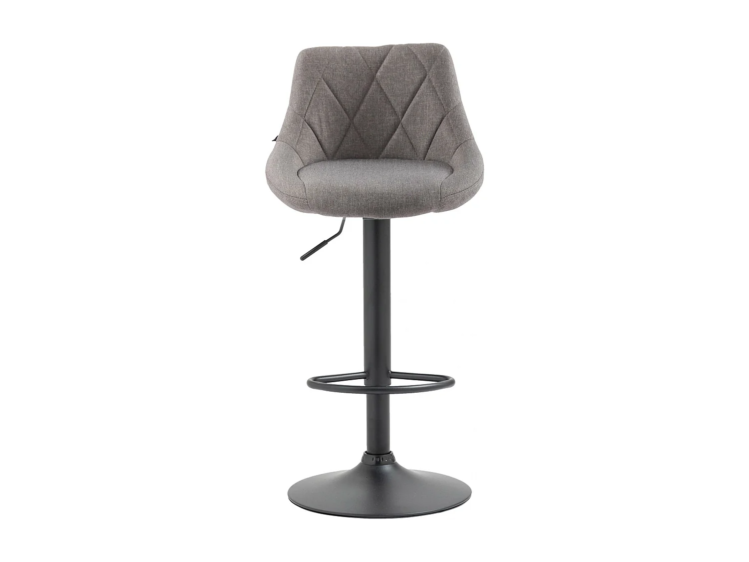 Tabouret de bar - Tissu & Noir - Gris - Lazio