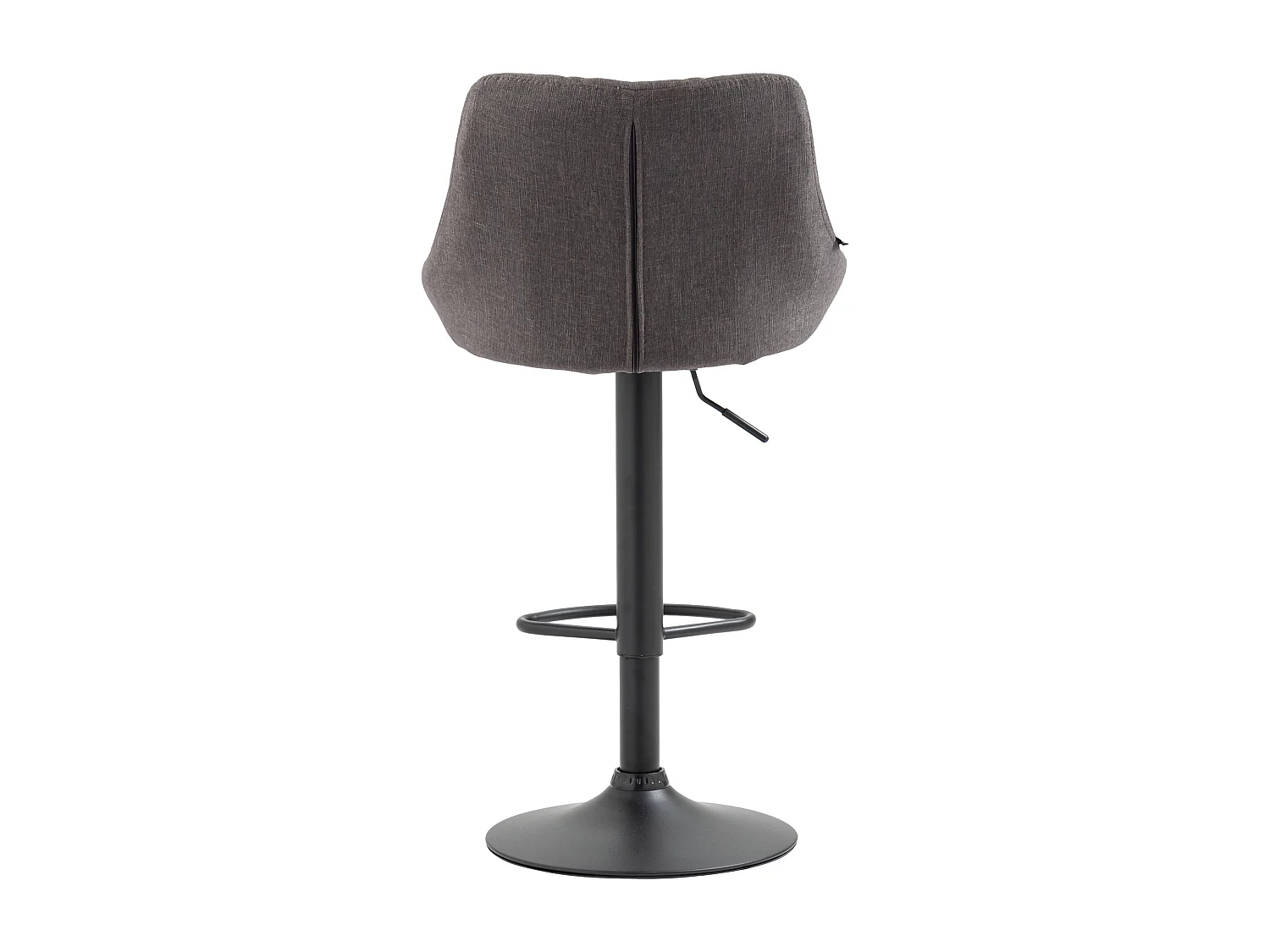 Tabouret de bar - Tissu & Noir - Gris - Lazio