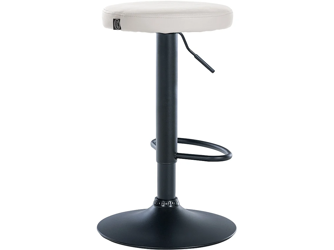 Tabouret de bar - Similicuir & Noir - Blanc - Ponte