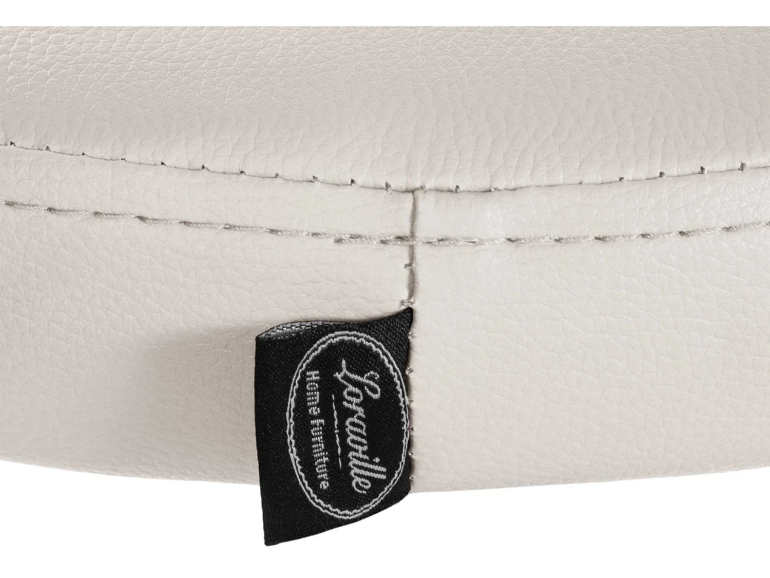 Tabouret de bar - Similicuir & Noir - Blanc - Ponte