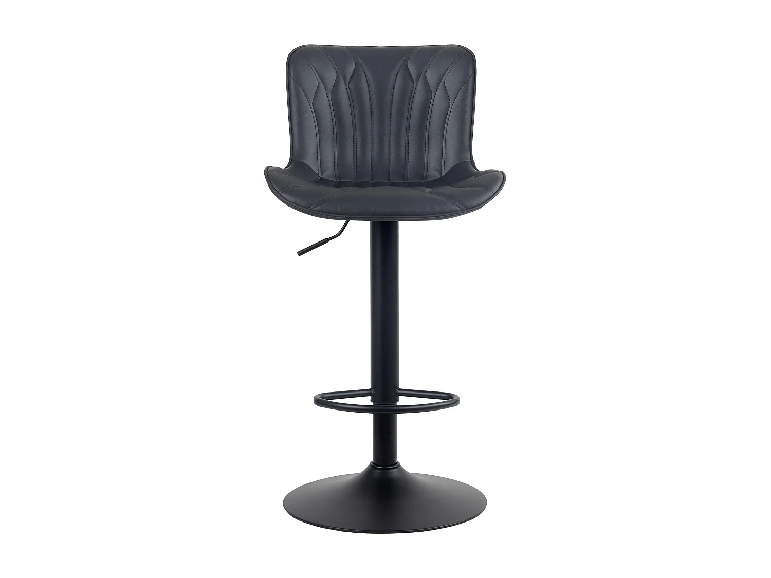 Tabouret de bar - Similicuir - Noir - Linus