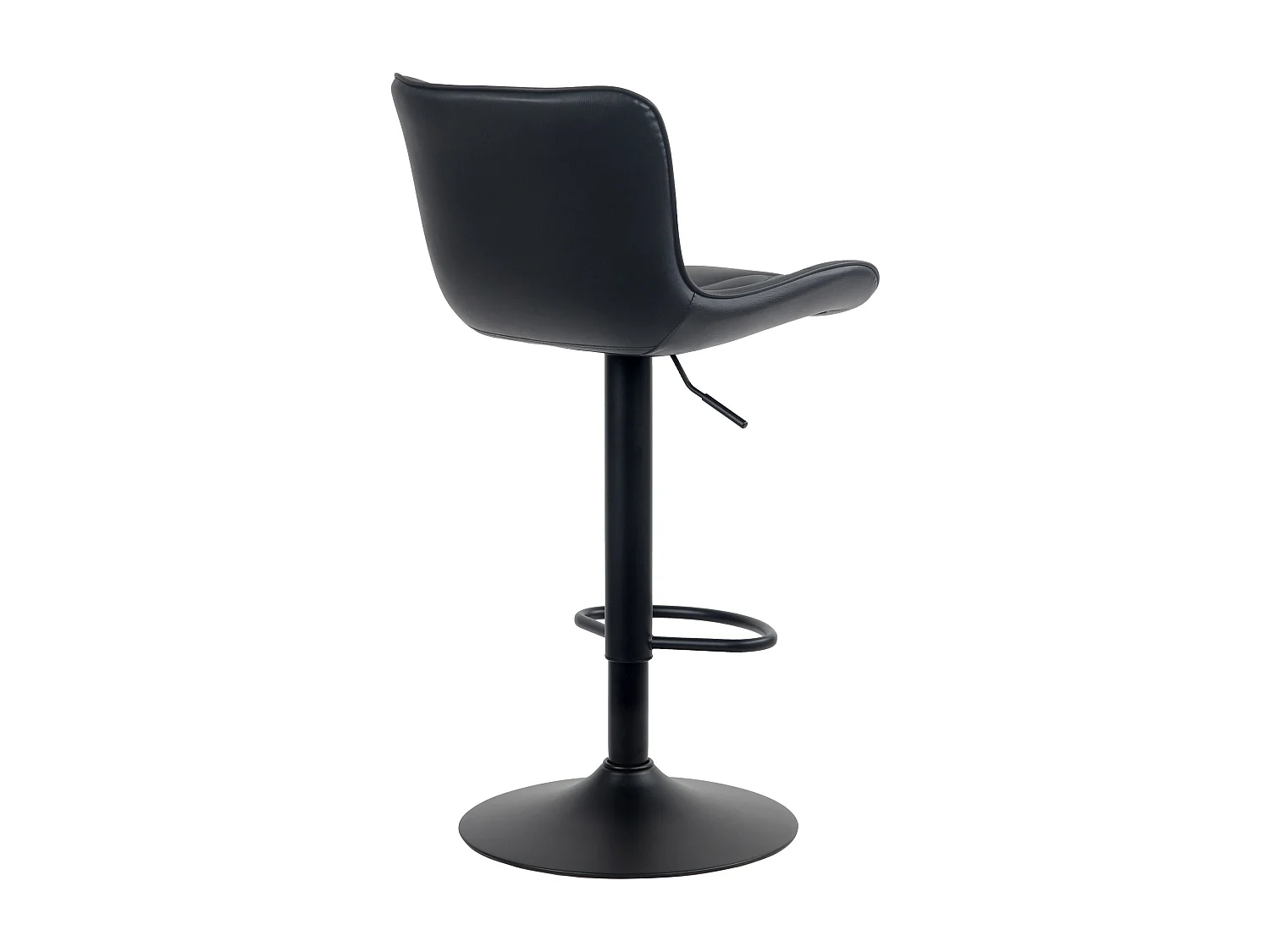 Tabouret de bar - Similicuir - Noir - Linus