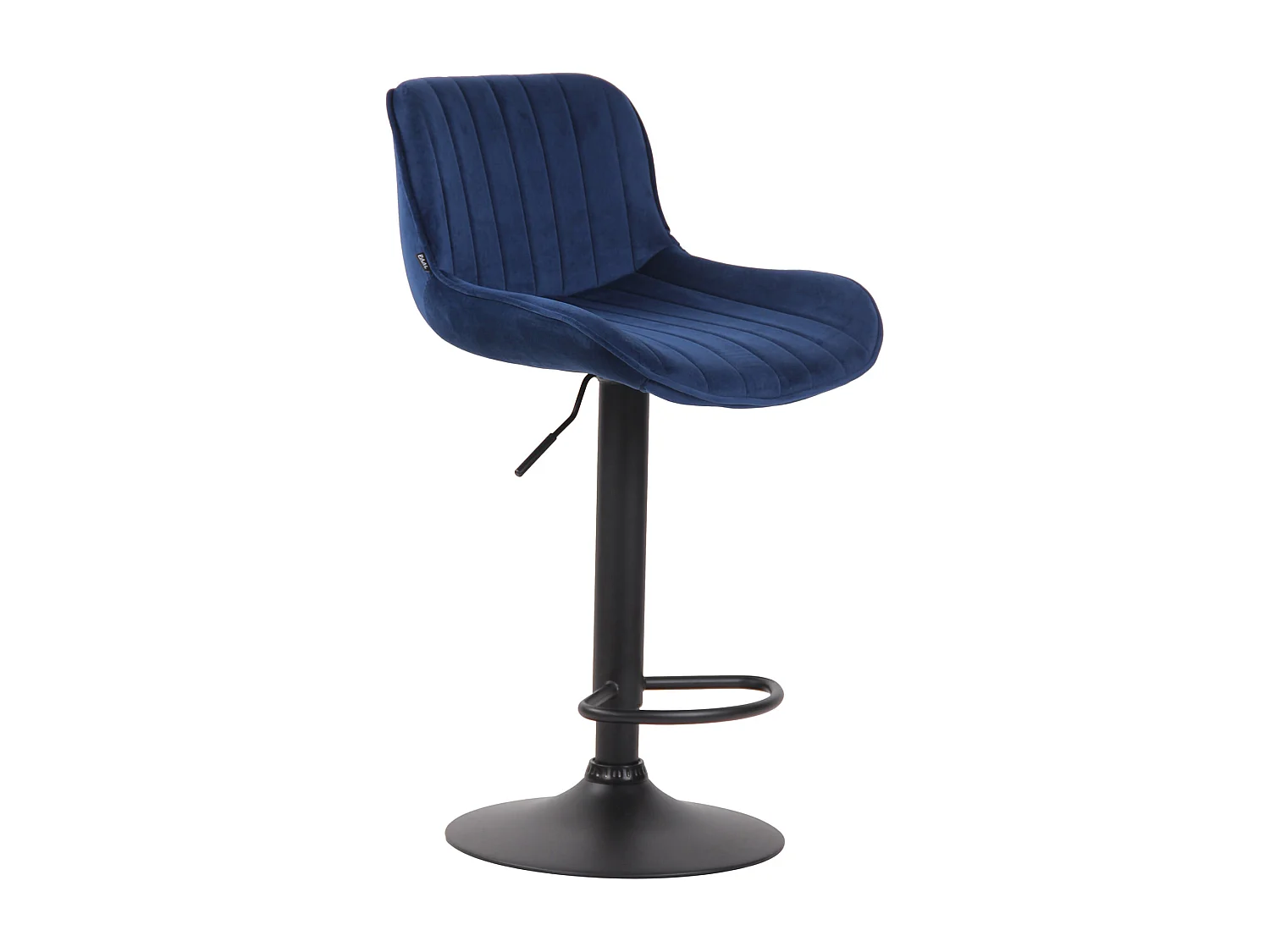 Lot de 2  Tabouret de bar - Velours & Noir - Bleu - Lentini