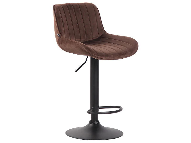Tabourets de bar - Velours & Métal - Marron - Lentini