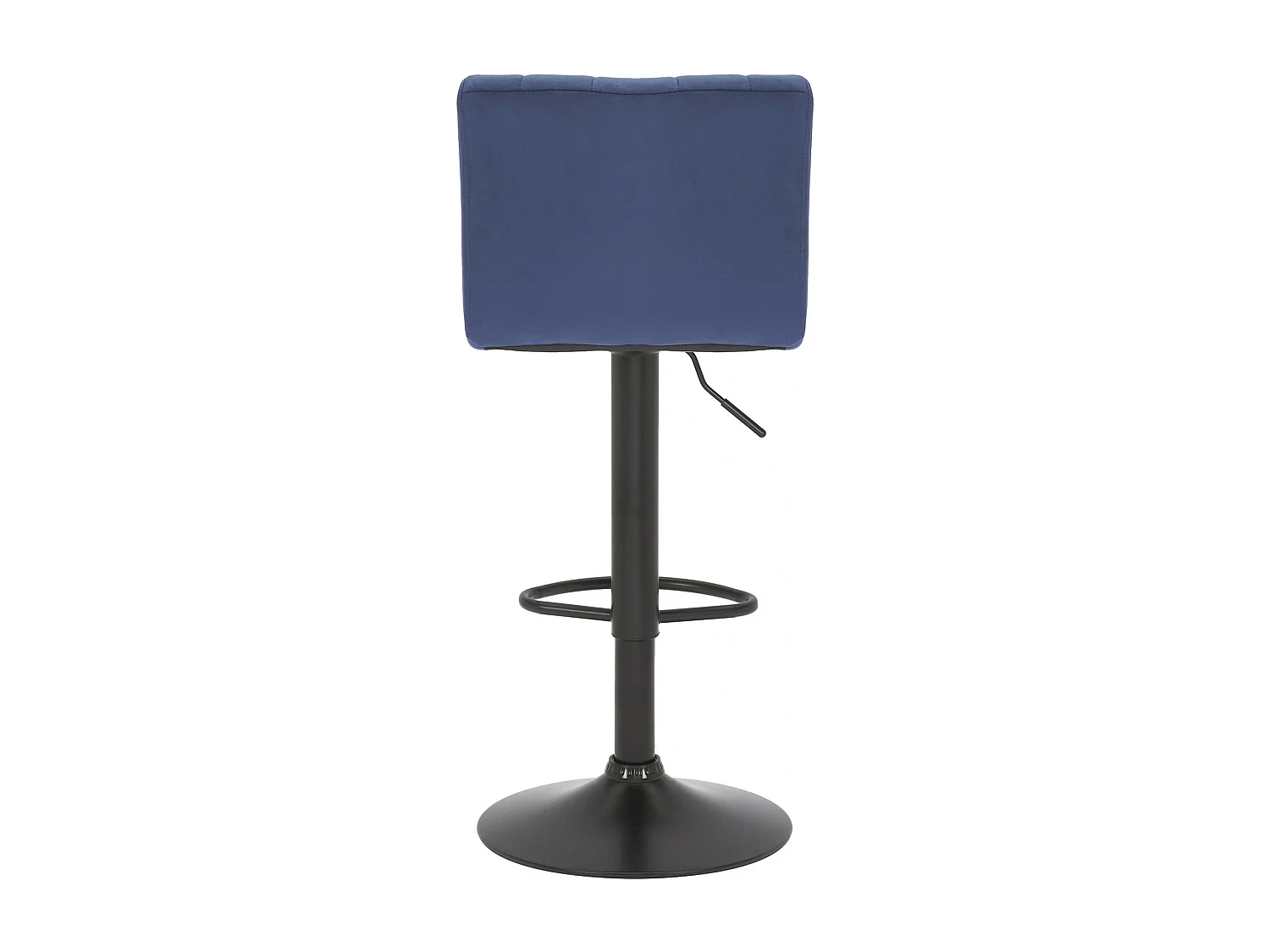 Tabouret de bar - Velours & Métal noir mat - Bleu - Jamie