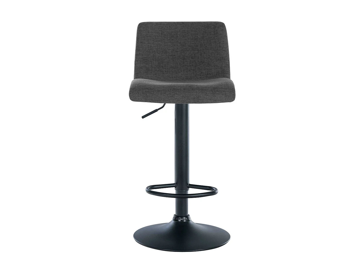 Lot de 2  Tabouret de bar - Tissu & Métal - Gris foncé - Branford