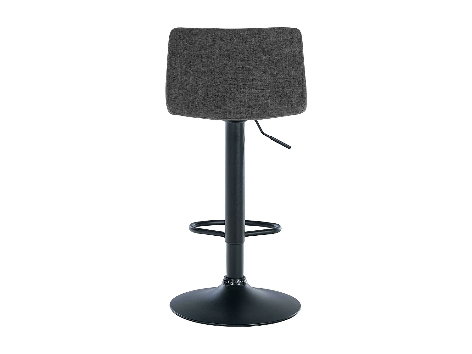 Lot de 2  Tabouret de bar - Tissu & Métal - Gris foncé - Branford