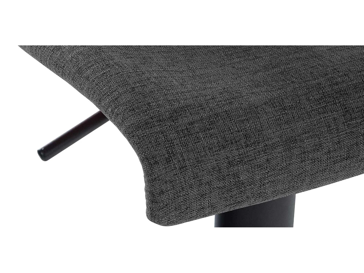 Lot de 2  Tabouret de bar - Tissu & Métal - Gris foncé - Branford