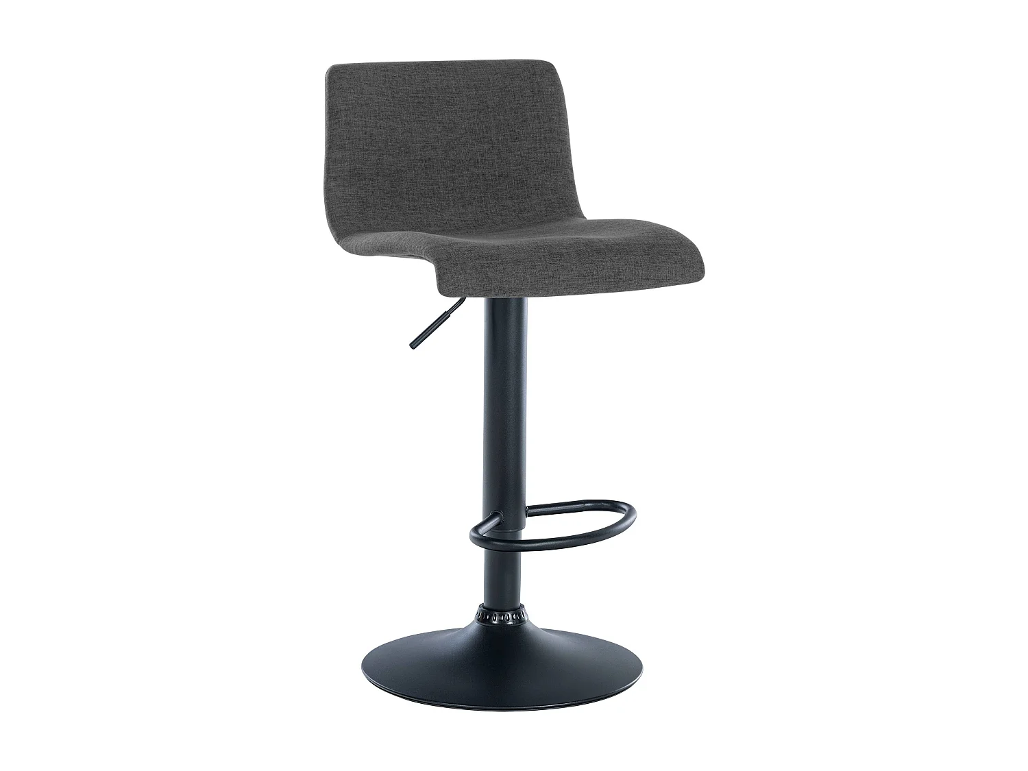 Lot de 2  Tabouret de bar - Tissu & Métal - Gris foncé - Branford
