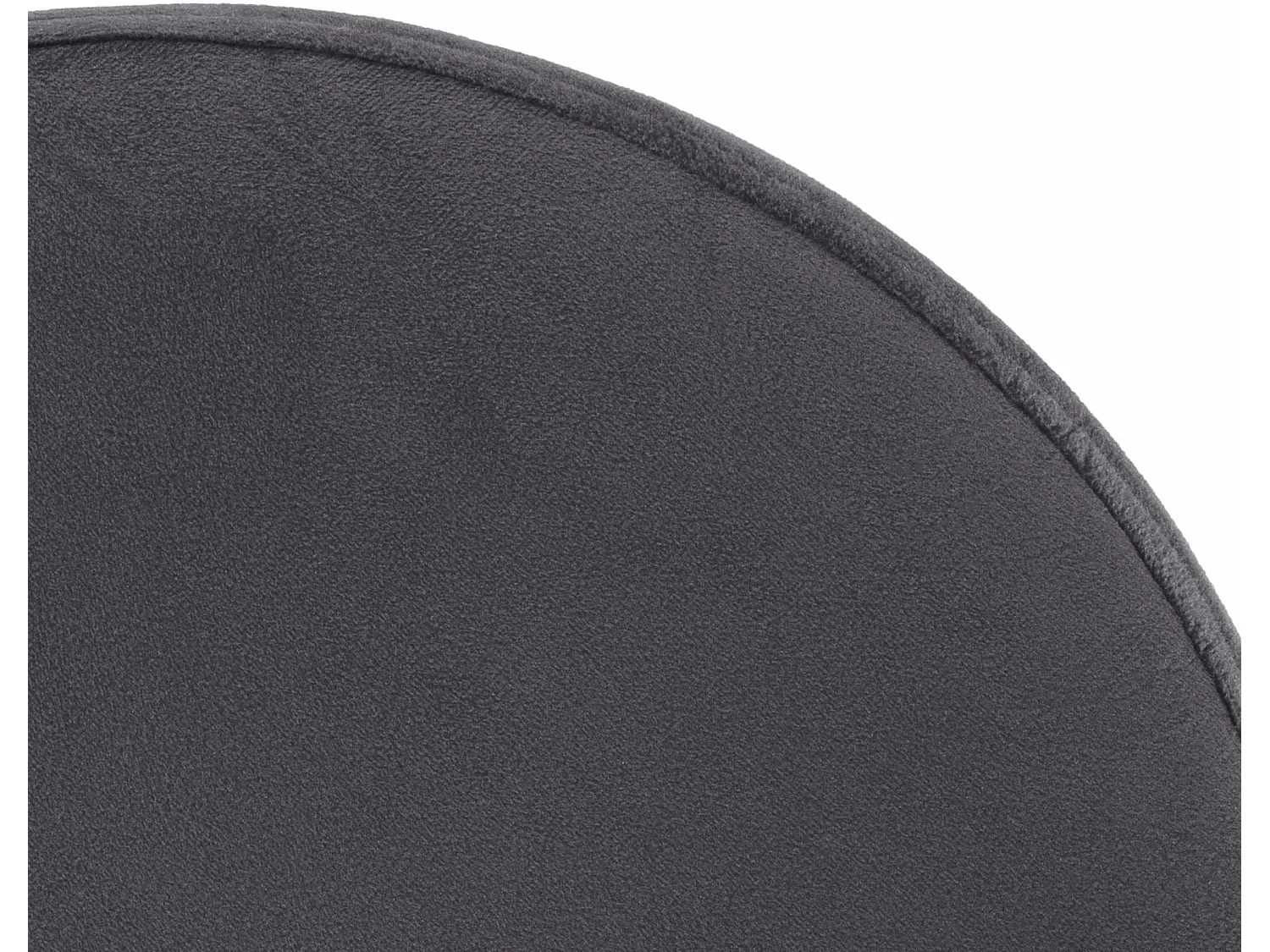 Lot de 2 Tabourets de bar - Velours & Métal - Gris foncé - Ponte