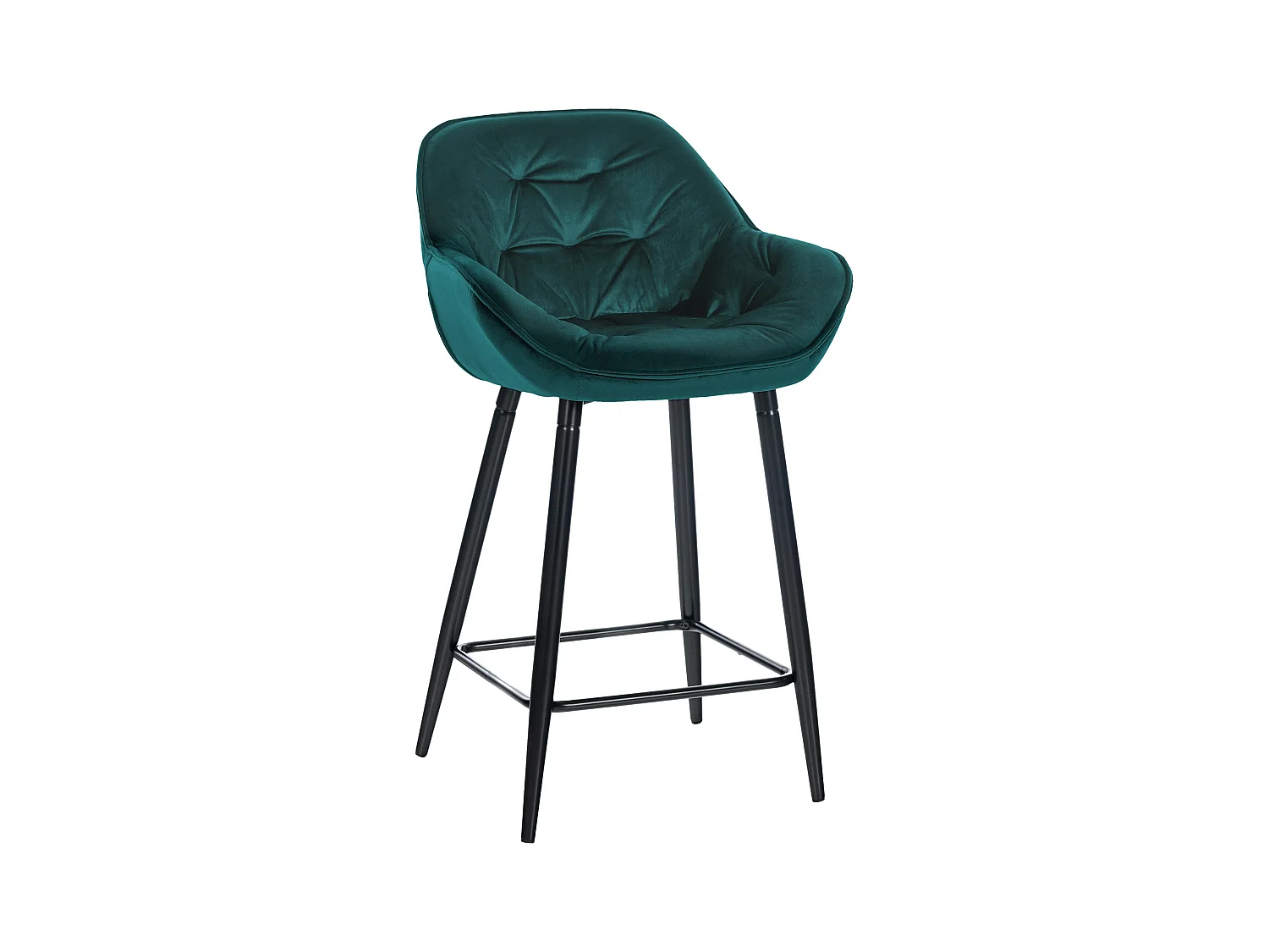Tabourets de bar - Velours & Métal - Vert foncé - Gibson 76