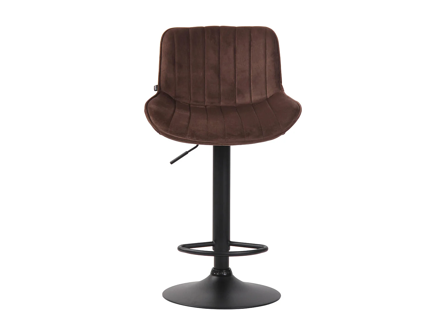 Lot de 2 Tabourets de bar - Velours & Métal - Marron - Lentini