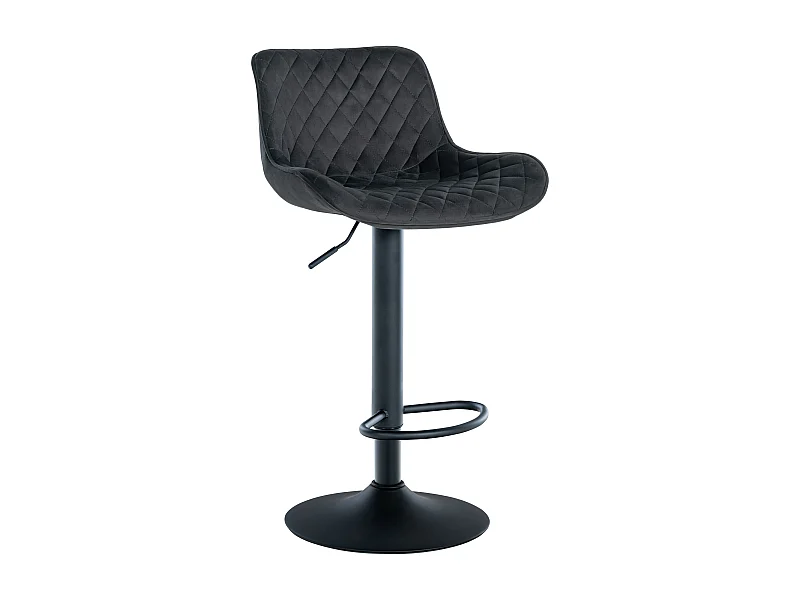 Tabouret de bar - Velours - Noir - Minosa