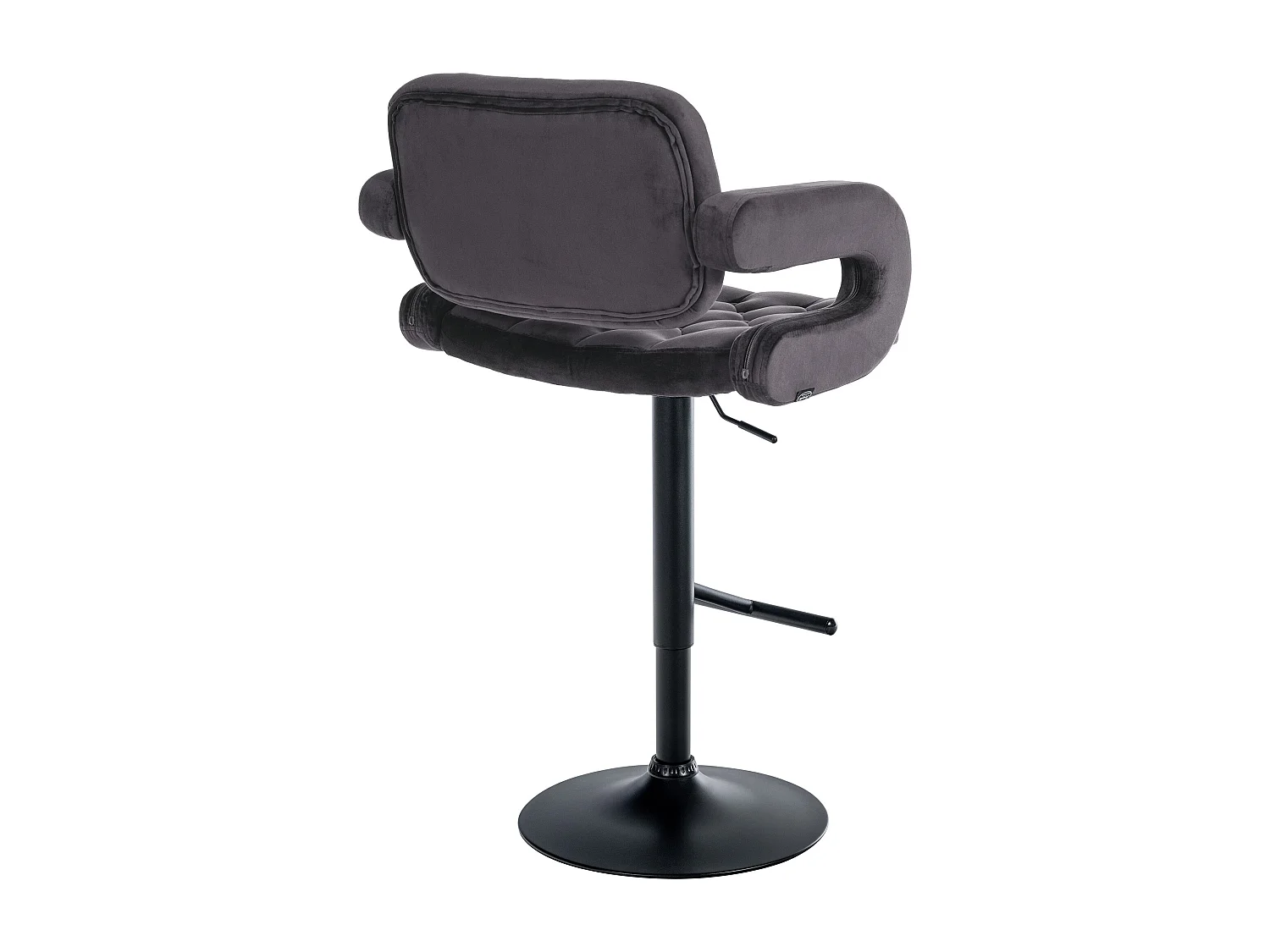 Tabouret de bar - Velours - Gris foncé - Dublin