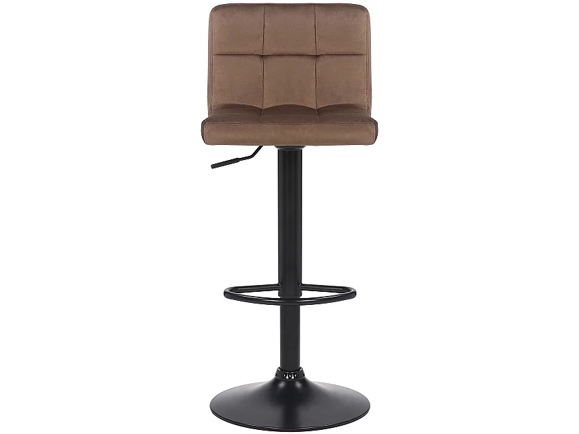 Set van 2  Barkruk - Fluweel & wit - bruin - Feni