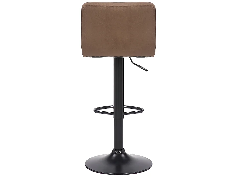Set van 2  Barkruk - Fluweel & wit - bruin - Feni