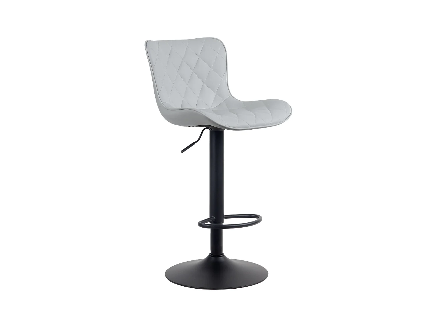 Tabouret de bar - Similicuir - Gris - Emma