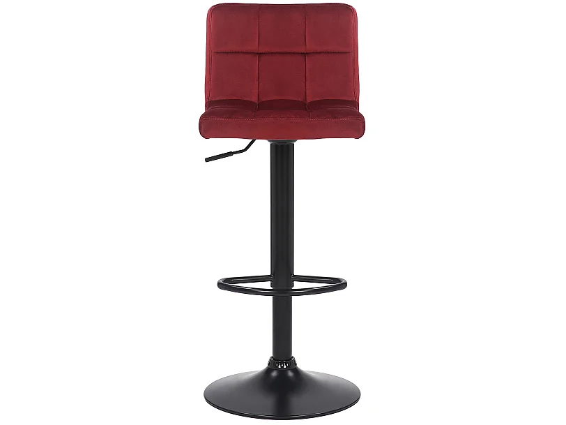 Lot de 2  Tabouret de bar - Velours & Blanc - Rouge - Feni