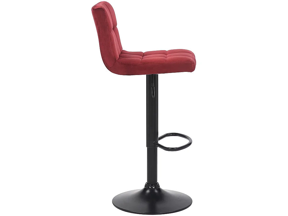 Lot de 2  Tabouret de bar - Velours & Blanc - Rouge - Feni