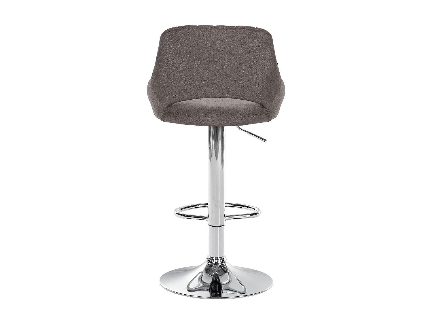 Tabouret de bar - Tissu & Chrome - Gris foncé - Milet