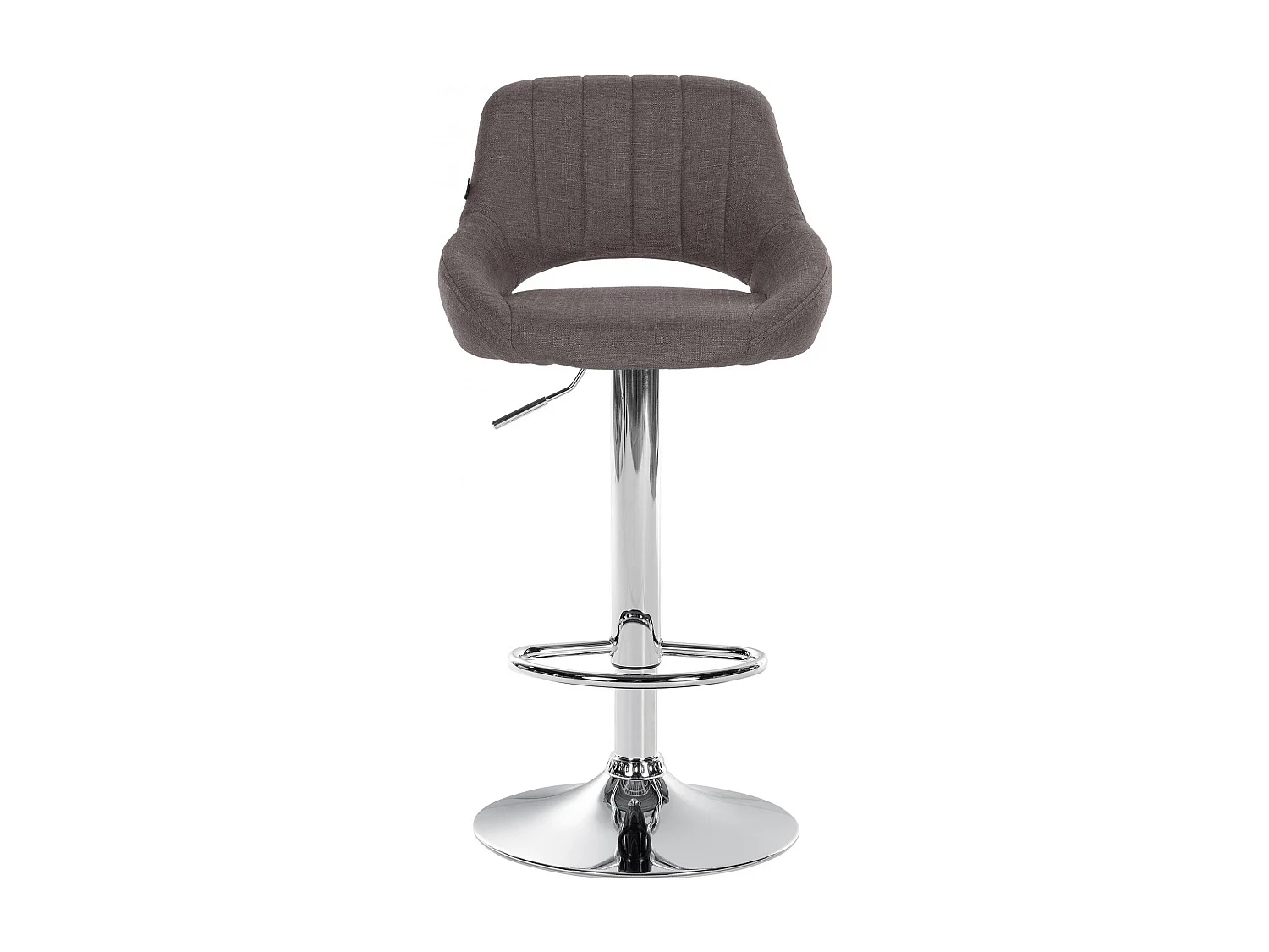 Tabouret de bar - Tissu & Chrome - Gris foncé - Milet