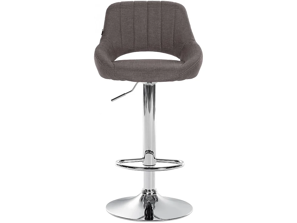 Tabouret de bar - Tissu & Chrome - Gris foncé - Milet
