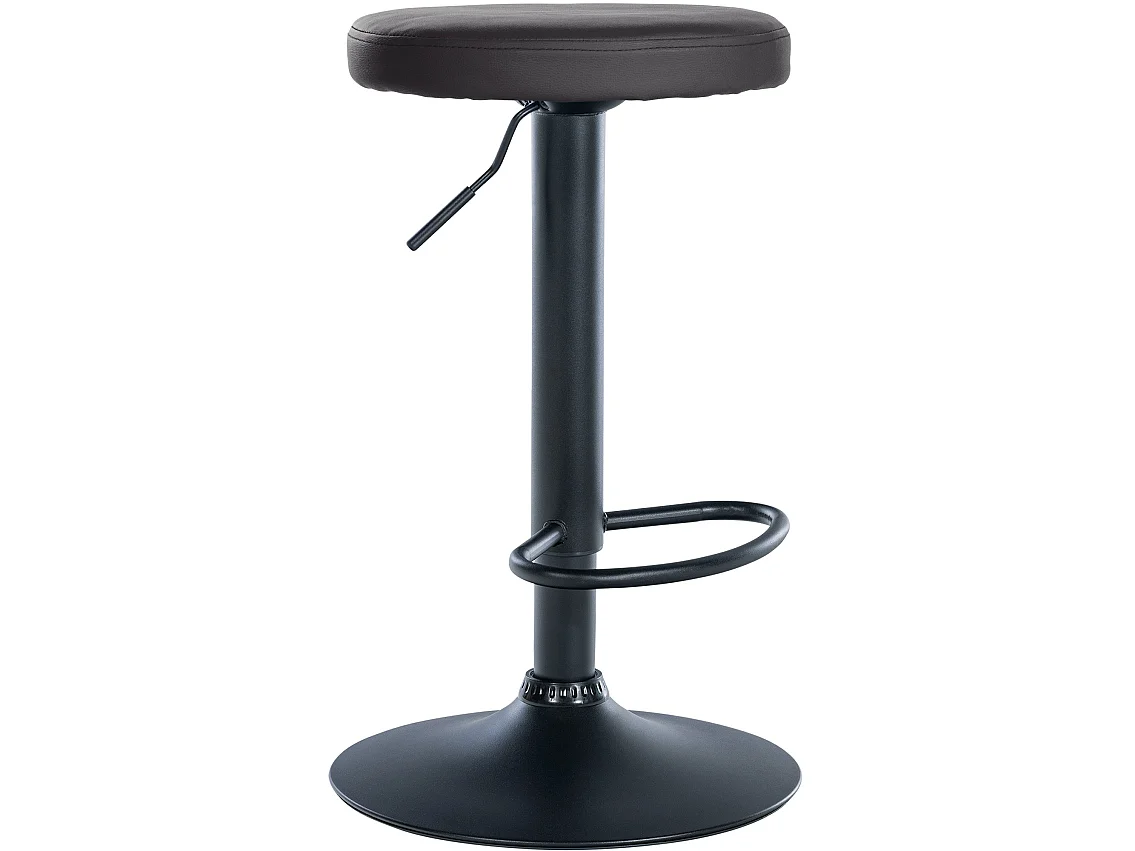 Tabouret de bar - Similicuir & Noir - Noir - Ponte