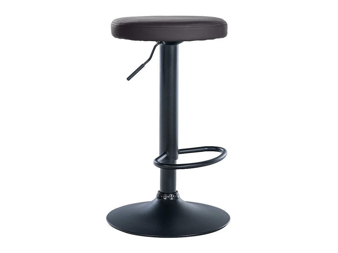 Tabouret de bar - Similicuir & Noir - Noir - Ponte