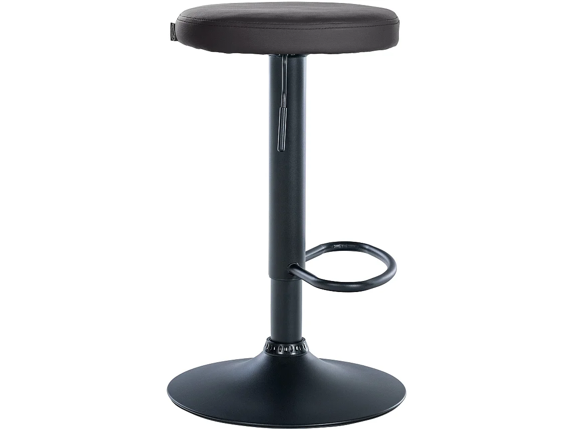 Tabouret de bar - Similicuir & Noir - Noir - Ponte