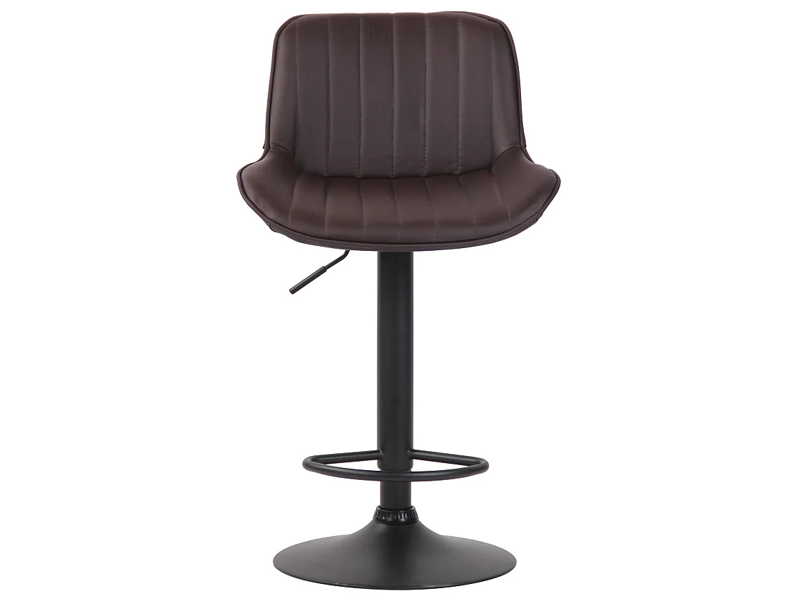 Lot de 2 Tabourets de bar - Similicuir & Métal - Marron - Lentini