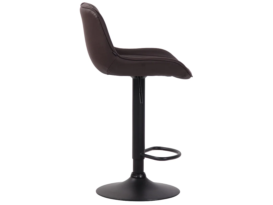 Lot de 2 Tabourets de bar - Similicuir & Métal - Marron - Lentini